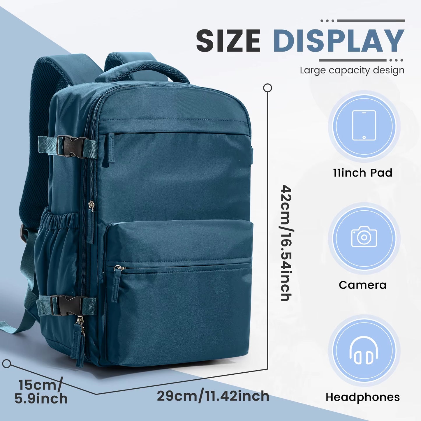 Ryanair 40X30X20 Ultra Lightweight Cabin Bag - Versatile Air Vacuum Compression Backpack for Men & Women with Laptop Storage
