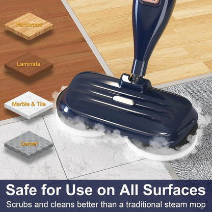 Revolutionary 10-in-1 Steam Mop Cleaner with Rotating Mop Pad - 1300W Powerful Floor Steamer for Effortless Home Cleaning