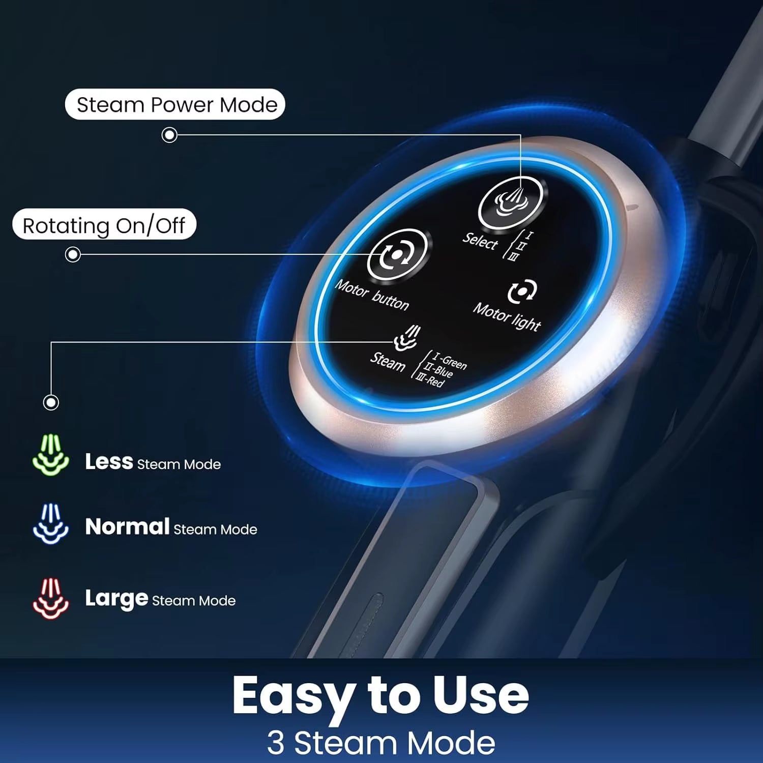 Revolutionary 10-in-1 Steam Mop Cleaner with Rotating Mop Pad - 1300W Powerful Floor Steamer for Effortless Home Cleaning