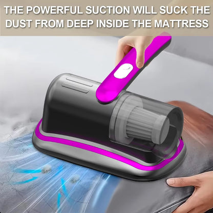 Revolutionary Wireless Handheld Mattress Vacuum Cleaner with UV-C Sanitization, HEPA Filtration, and Ultrasonic Vibration – Ultimate Solution for a Spotless Home!