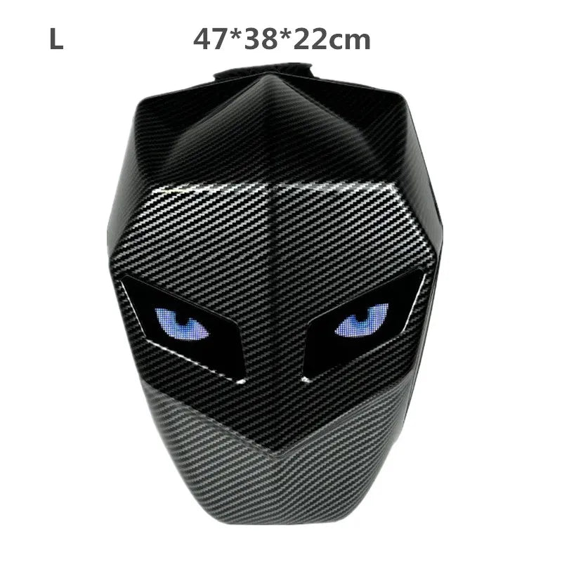 Revolutionary Rider Motorcycle LED Backpack with Bluetooth and Carbon Fiber Design - Perfect for School and Riding Adventures