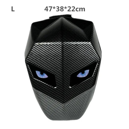Revolutionary Rider Motorcycle LED Backpack with Bluetooth and Carbon Fiber Design - Perfect for School and Riding Adventures