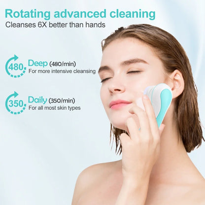 Revitalize Your Skin with Our Electric Facial Cleansing Brush - 4 Brush Heads & 2 Speeds for Ultimate Cleansing