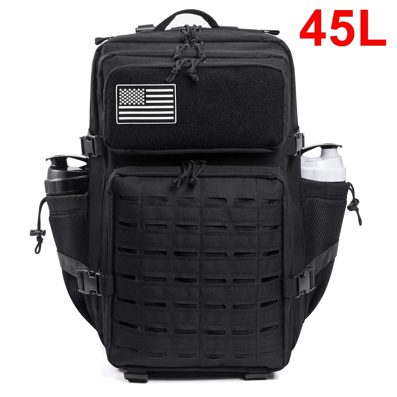Versatile 25L/45L Tactical Backpacks for Men and Women - Perfect for Outdoor Adventures and School with Convenient Water Bottle Holder
