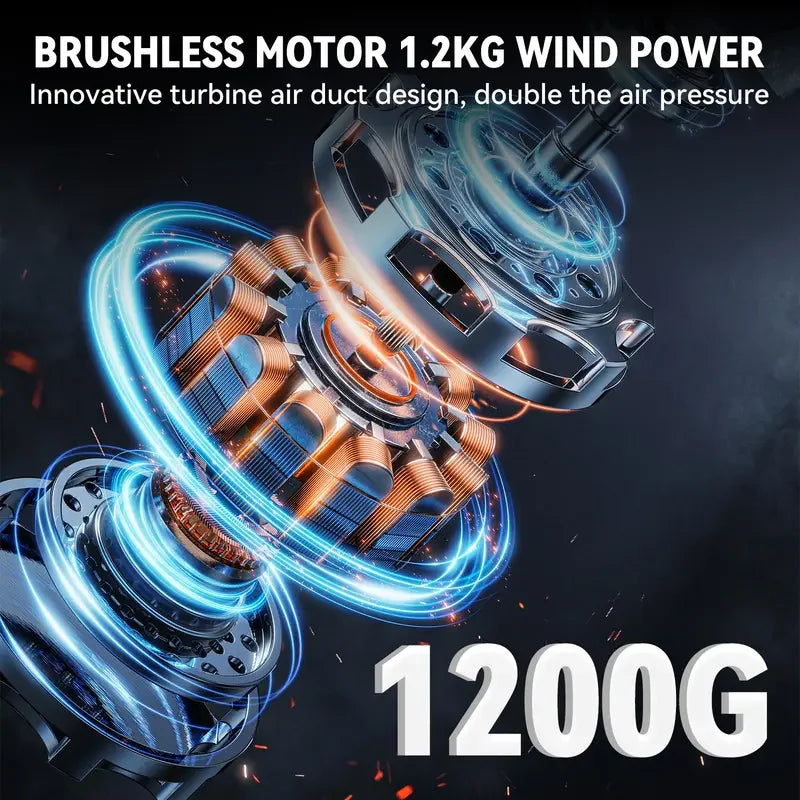 Unleash Powerful Cleaning with the 28000RPM Cordless Electric Air Blower - Perfect for Leaves, Dust, and Snow!