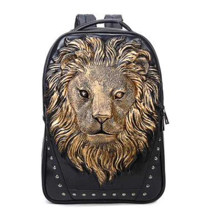 Stylish 3D Lion Print Backpack for Men and Women - Perfect for School, Travel, and Everyday Use!