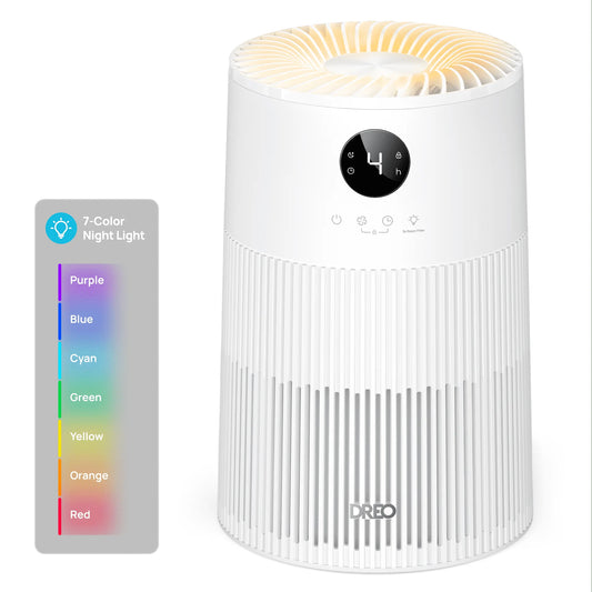 HEPA Air Purifier for Room Covers 1488 Sq. Ft/2H, Purificador for Allergies and Asthma with 7-Color Night Light, Remove 99.97% Pet Hair, 3-In-1 Filter, 18W DC Motor Energy-Save, 22Db Sleep Mode