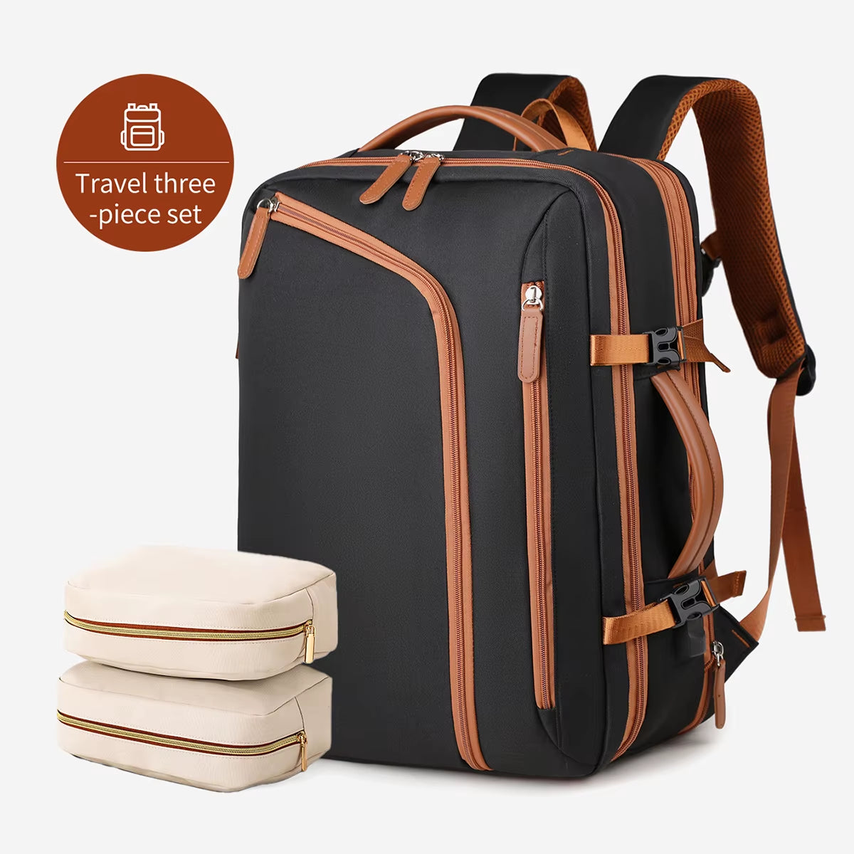 Versatile Unisex Backpack for Business, Travel, and School - Spacious 20-35L Lightweight Design