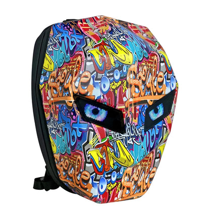 Stylish LED Hard Shell Backpack for Men and Women - Perfect for Motorcycle Riding, Business Travel, and Hiking with Laptop Compartment