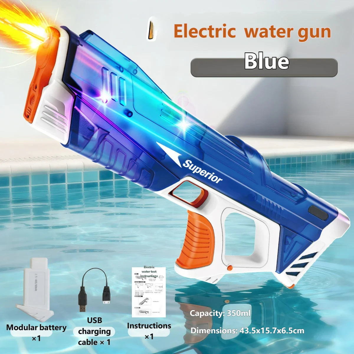 Unleash Summer Fun with the Electric Water Gun - Featuring Light Sprays and Flame Effects for Ultimate Water Battles!