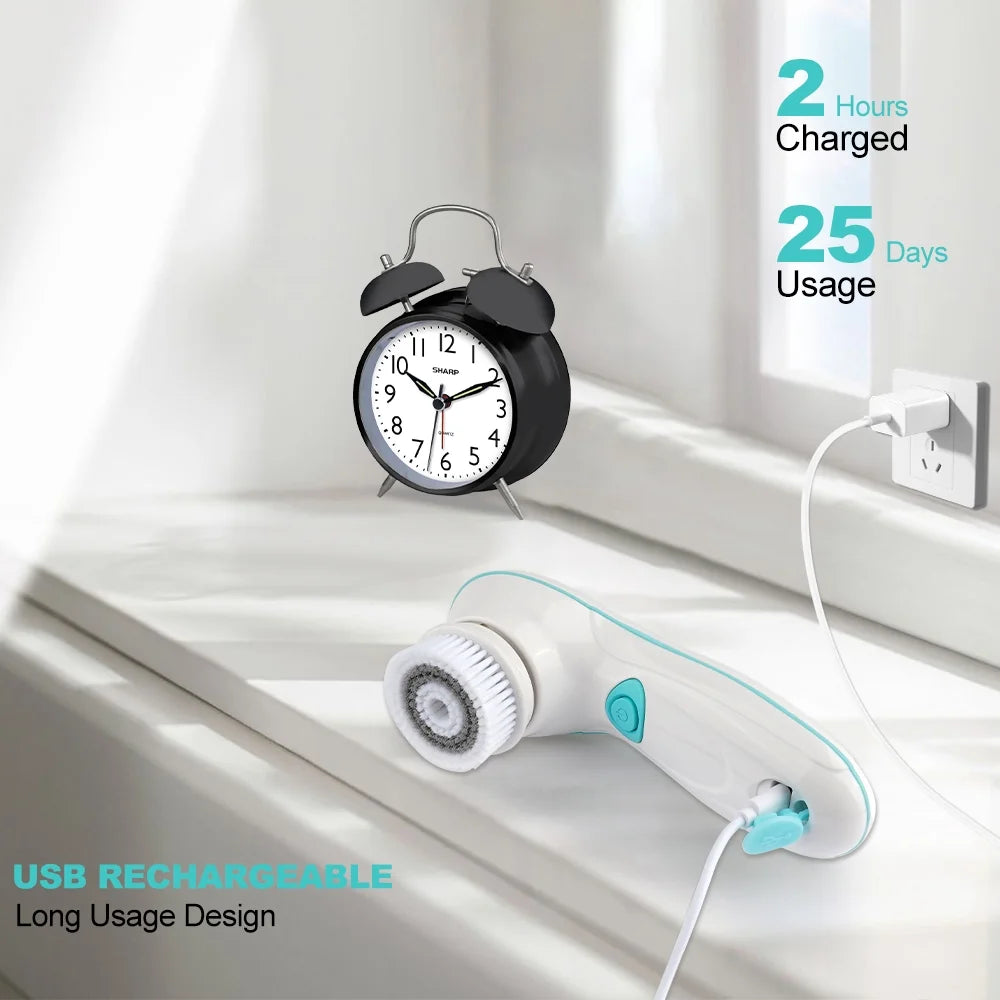 Revitalize Your Skin with Our Electric Facial Cleansing Brush - 4 Brush Heads & 2 Speeds for Ultimate Cleansing