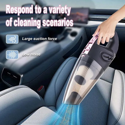 Experience Ultimate Cleanliness with Our Wireless Portable Vacuum Cleaner - Stylish Pink Design, Durable ABS Body, Perfect for Home and Car!