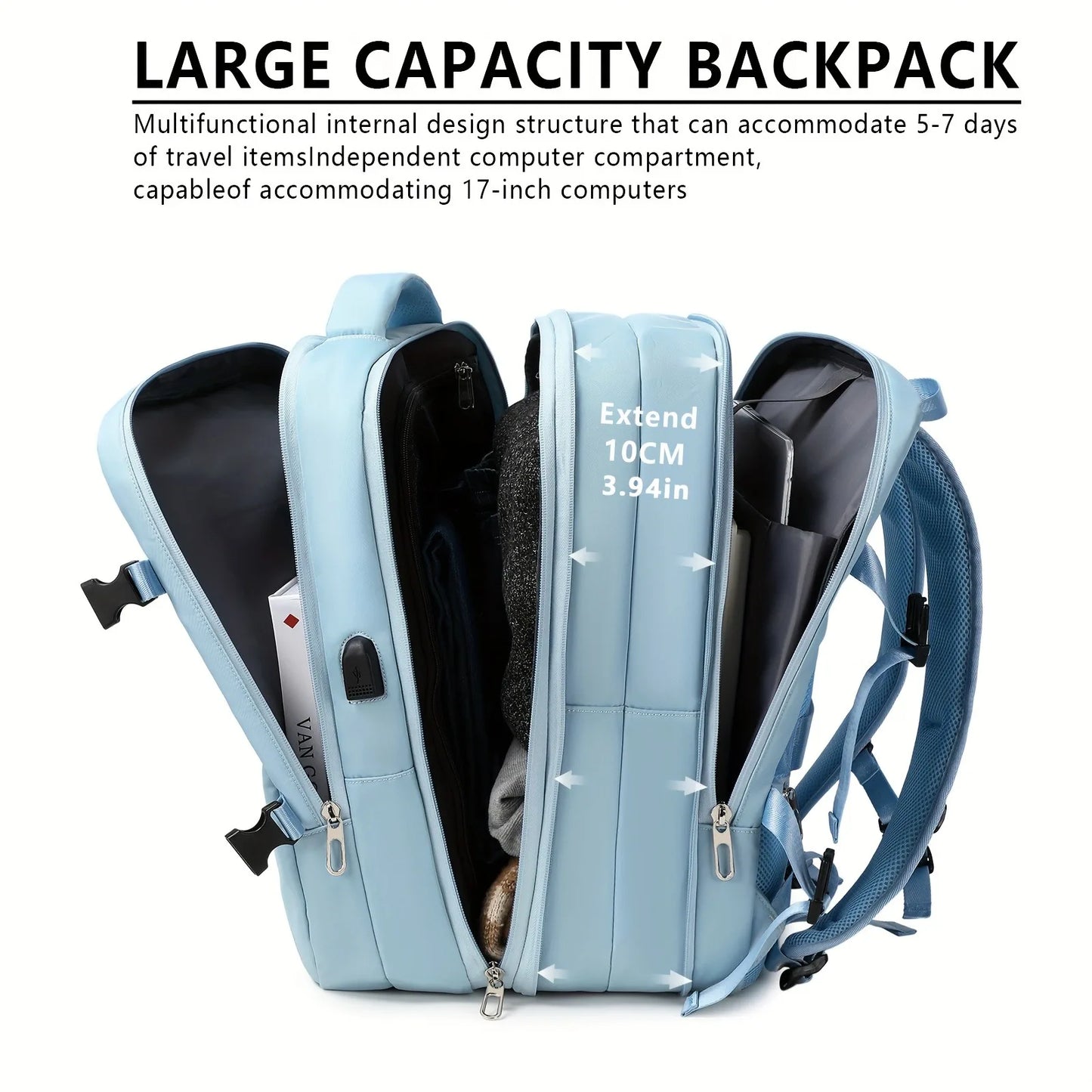 Discover the Ultimate Large Capacity Lightweight Backpack with Laptop Compartment - Perfect for 15.6-Inch Tablets and 15-Inch Laptops!