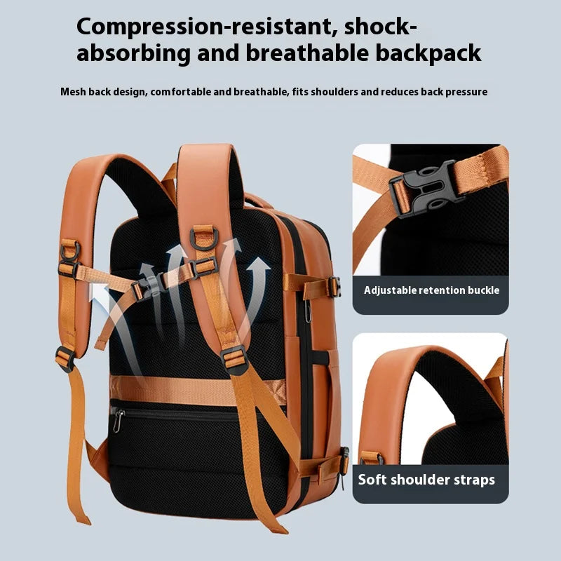 Versatile Expandable Waterproof Commuter Laptop Backpack - Perfect for Business and Travel, Fits 15.6 Inches Laptops with Large Capacity