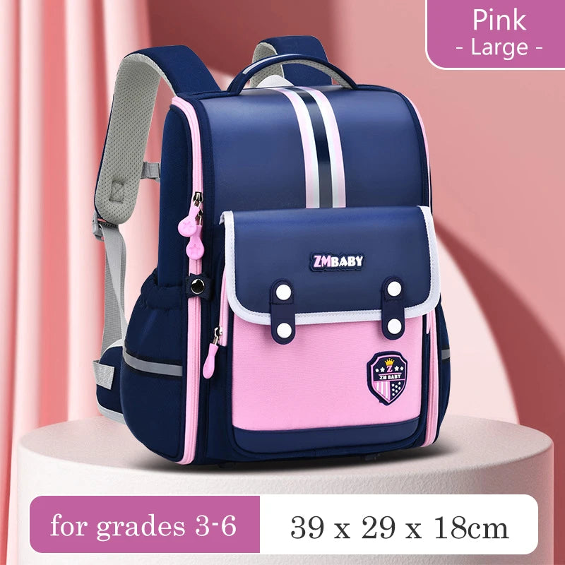 Stylish British-Inspired Lightweight Backpack for Boys and Girls - Perfect for Primary School with Spine Protection Features