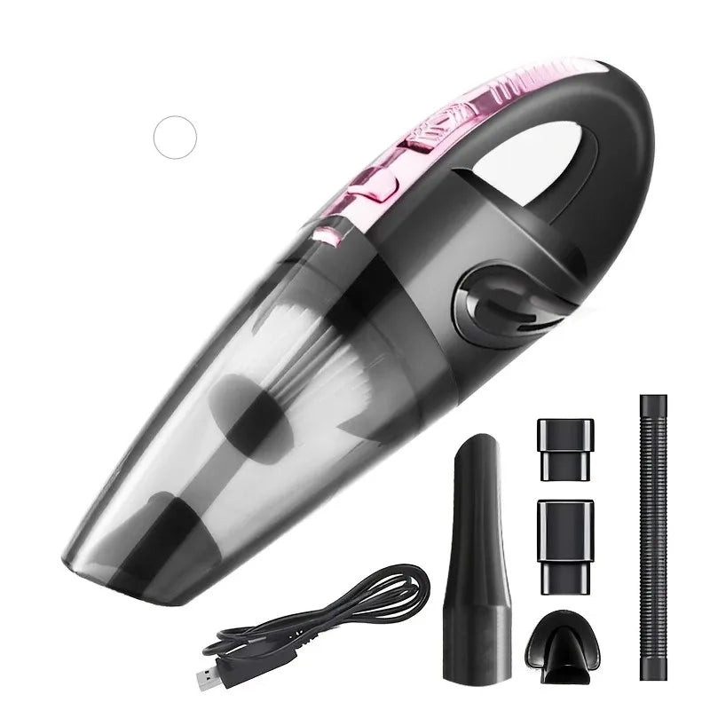 Experience Ultimate Cleanliness with Our Wireless Portable Vacuum Cleaner - Stylish Pink Design, Durable ABS Body, Perfect for Home and Car!