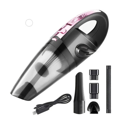 Experience Ultimate Cleanliness with Our Wireless Portable Vacuum Cleaner - Stylish Pink Design, Durable ABS Body, Perfect for Home and Car!