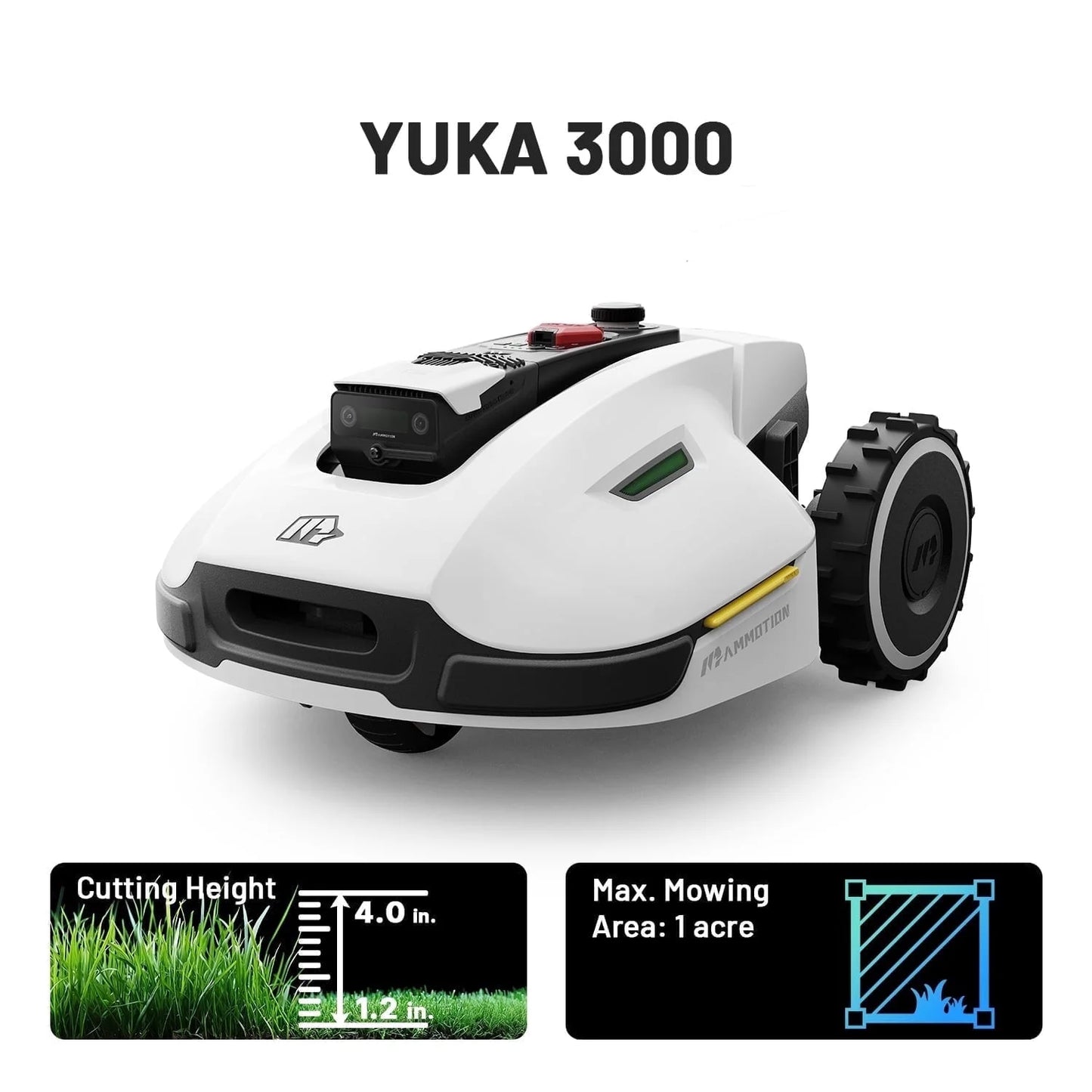 Transform Your Lawn Care with the YUKA 3000 Robot Lawn Mower - AI-Powered Precision, App Control & Dual Cutting Discs for Effortless Mowing