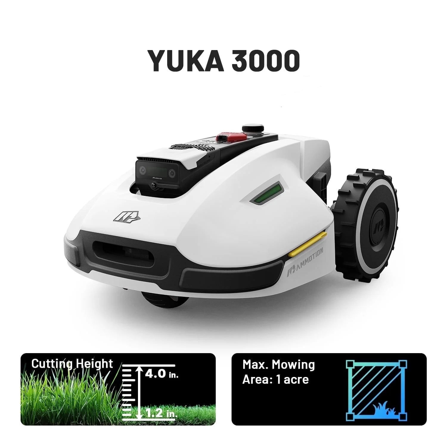 Transform Your Lawn Care with the YUKA 3000 Robot Lawn Mower - AI-Powered Precision, App Control & Dual Cutting Discs for Effortless Mowing