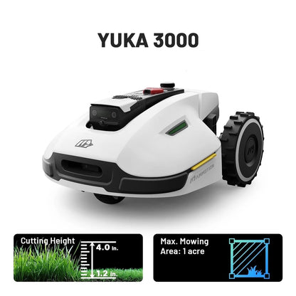 Transform Your Lawn Care with the YUKA 3000 Robot Lawn Mower - AI-Powered Precision, App Control & Dual Cutting Discs for Effortless Mowing