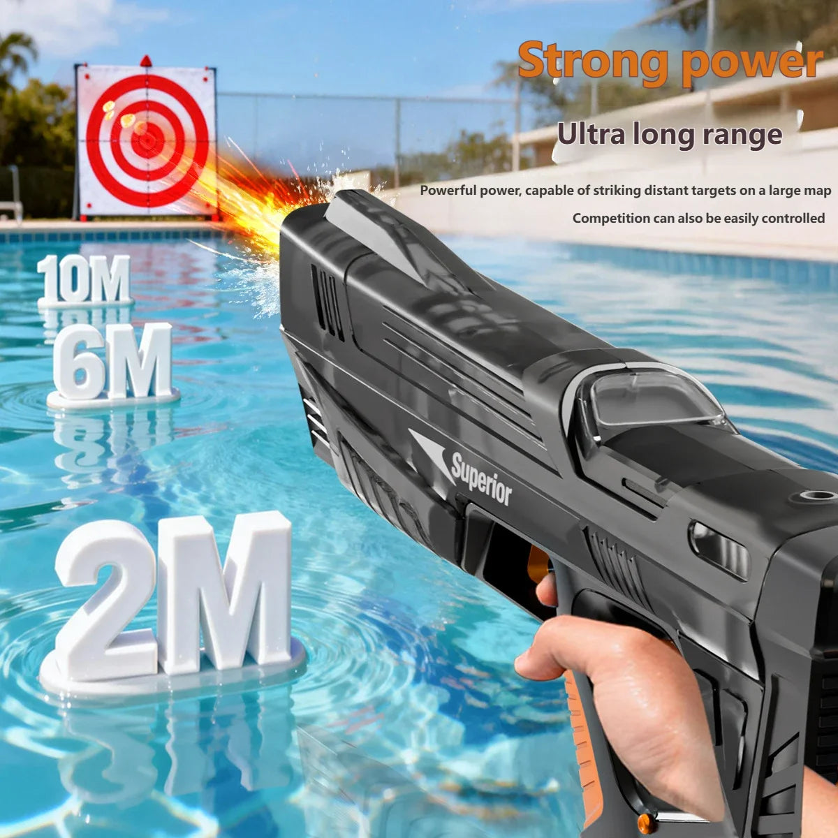 Unleash Summer Fun with the Electric Water Gun - Featuring Light Sprays and Flame Effects for Ultimate Water Battles!