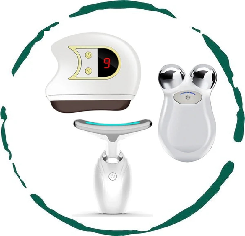 Revitalize Your Skin with the Lift, Sculpt & Glow Toolkit - LED Therapy, Gua Sha & Microcurrent Magic for Radiant Beauty