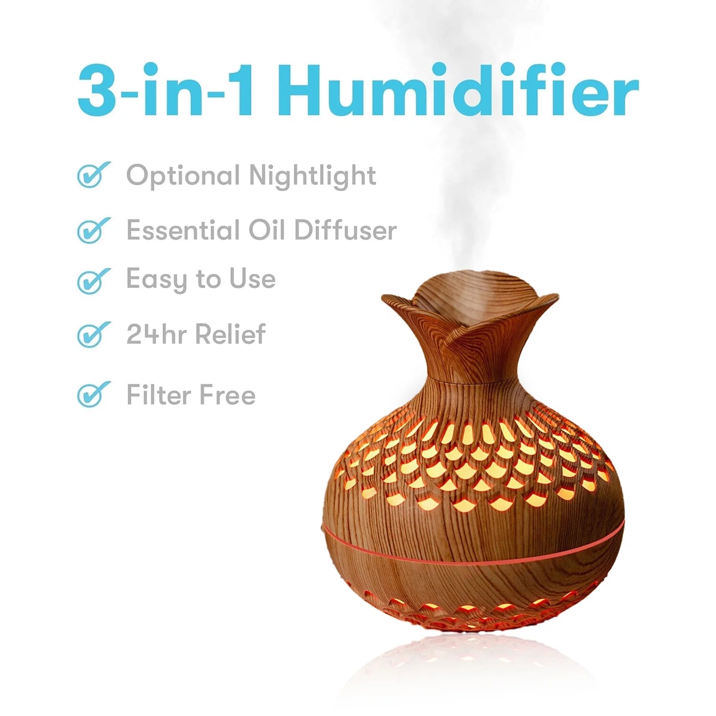 Transform Your Space with the Stylish Bird-Shaped Cool Mist Humidifier for Rooms Up to 600 Sq Ft - Perfect for Bedrooms and Travel!