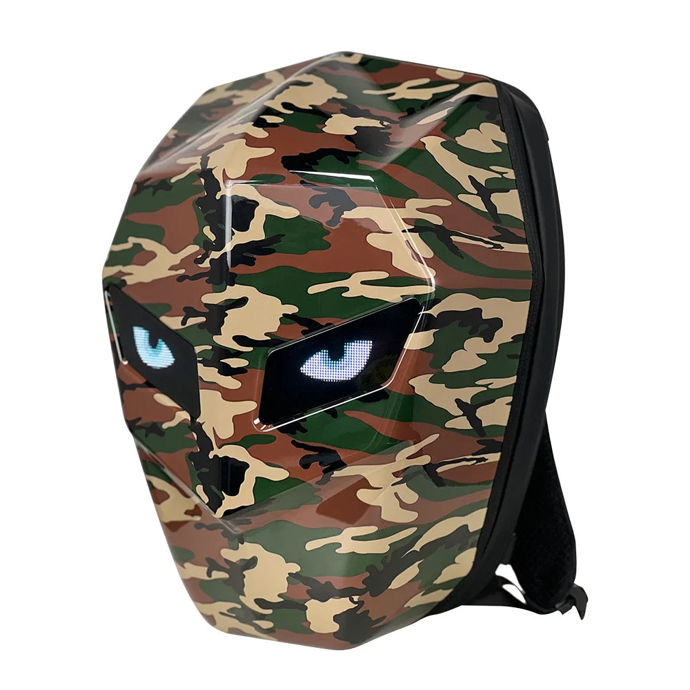 Revolutionary Motorcycle Duffel Bag: Bluetooth-Controlled LED Luminous Backpack for Full Helmet Riders