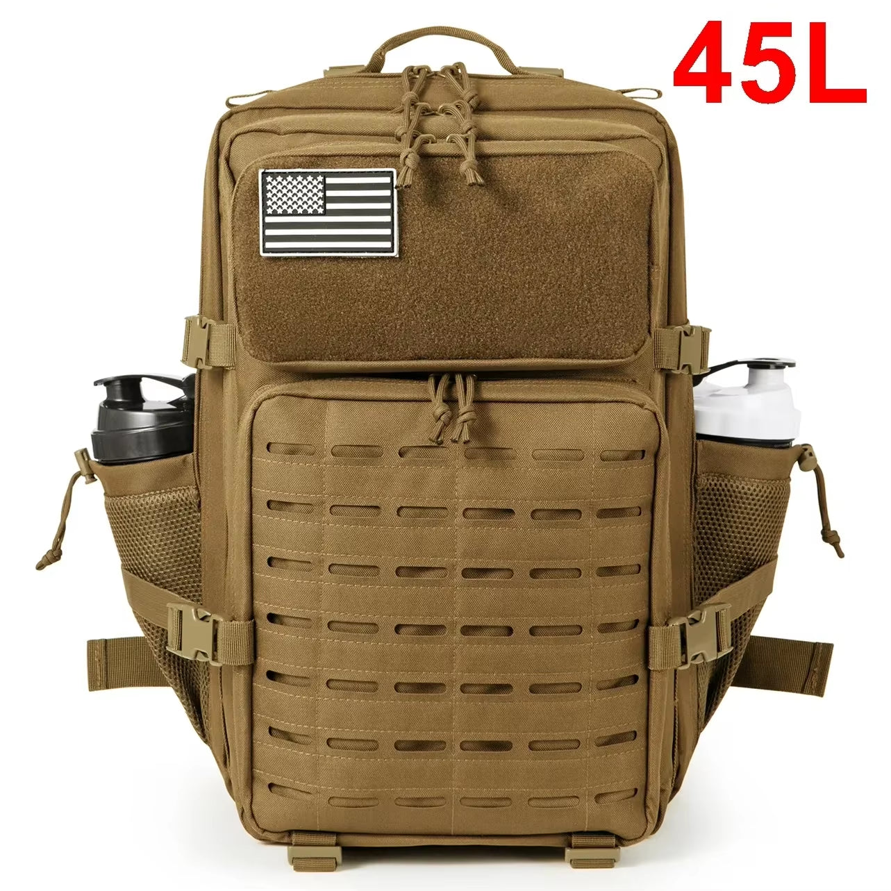 Versatile 25L/45L Tactical Backpacks for Men and Women - Perfect for Outdoor Adventures and School with Convenient Water Bottle Holder