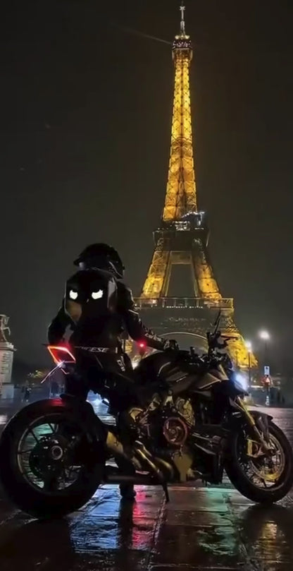 Revolutionary Motorcycle LED Knight Backpack: Customizable Full-Color Screen, Perfect for Travel, Camping, and Cycling