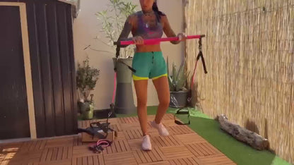 Transform Your Home Workouts with the Pilates Bar Kit: Versatile Resistance Bands for Full-Body Fitness, Perfect for Legs, Hips, Waist, and Arms
