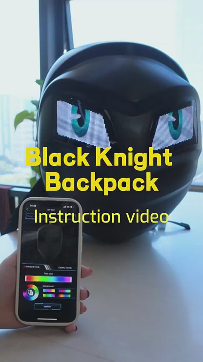Motorcycle Duffel Bag: Bluetooth-Controlled LED Luminous Backpack for Full Helmet Riders